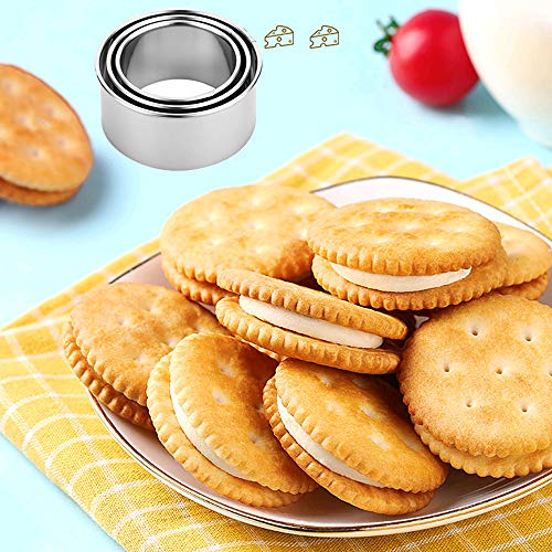 Close up of ZDHSOY stainless steel biscuit cutters