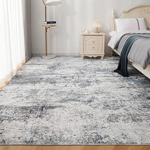 Aelenmu blue grey rug corner view