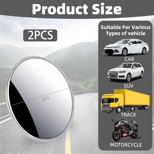 Adhesive backing on blind spot mirror