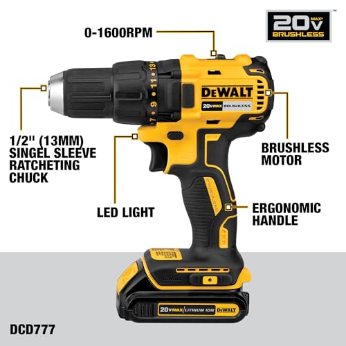 Brushless motor detail of the DEWALT 20V cordless drill