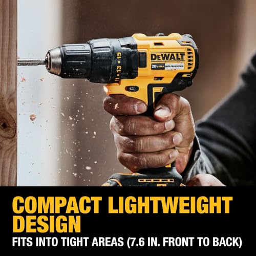 Integrated LED light on the DEWALT 20V drill