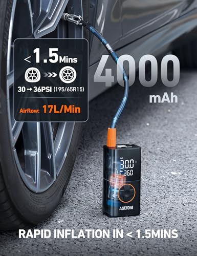 AstroAI L7 unit with car tire connection hose