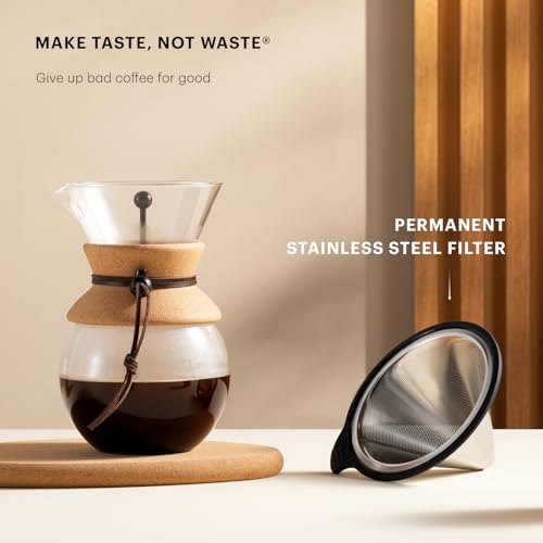 Bodum coffee maker side view showing cork grip