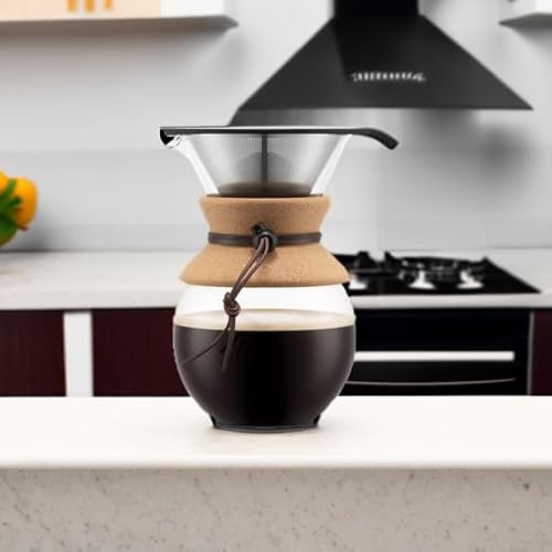 Top down view of Bodum pour over coffee maker