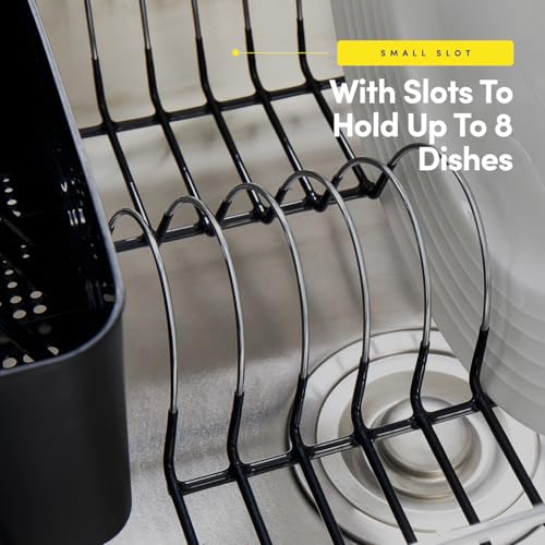 Sturdy chrome-plated dish drying rack