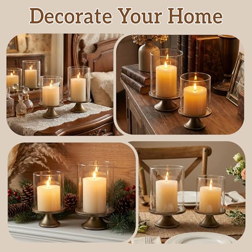 Glass dome for hurricane candle holder