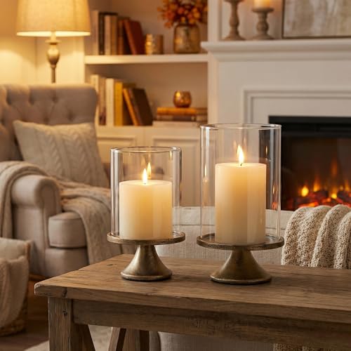 Small hurricane candle holder detail