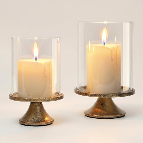 Set of two candle holders top view