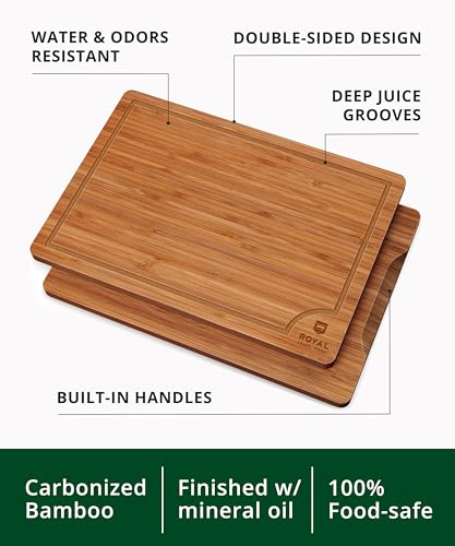 Medium bamboo board for slicing vegetables