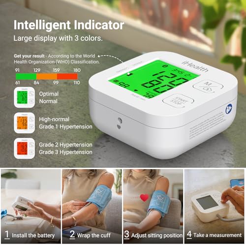 iHealth 550BT unit with arm cuff attached