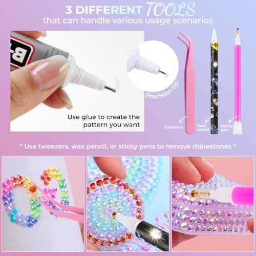Sparkling Rhinestones on Craft Project