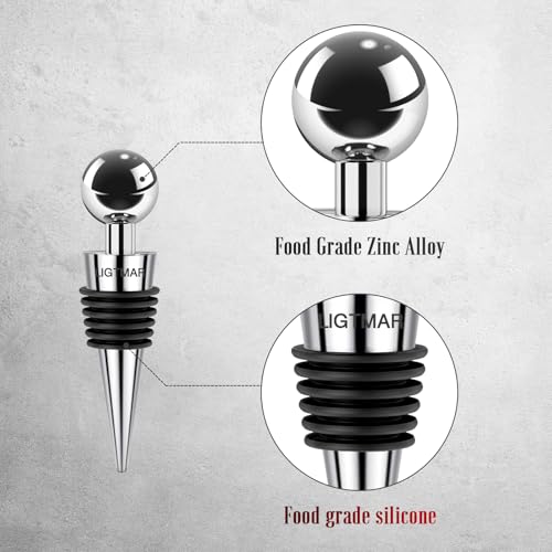 Top view of round ball wine stopper