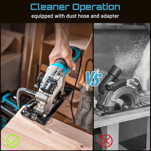 Worker using Seesii saw on a piece of wood