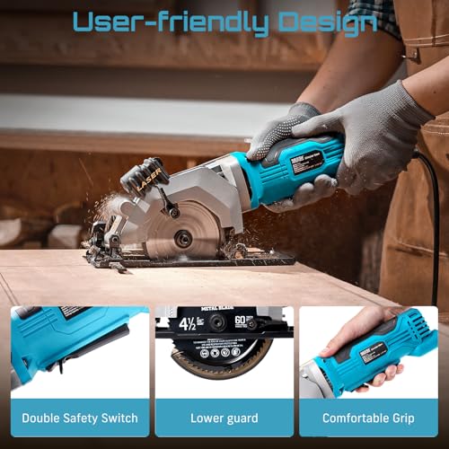 Depth adjustment scale on the Seesii circular saw
