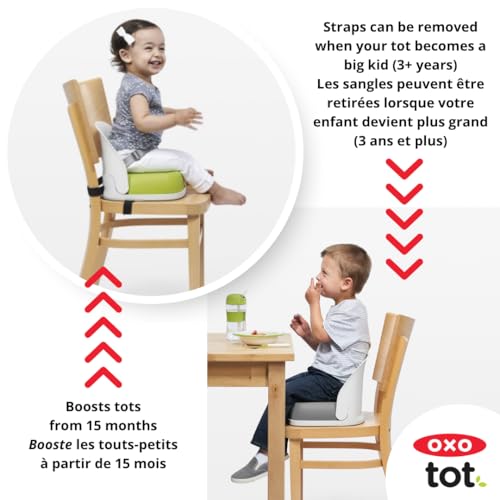 Toddler sitting in OXO Tot Perch Booster