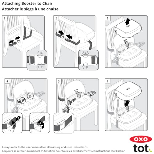 Side profile of gray OXO Tot Perch Booster