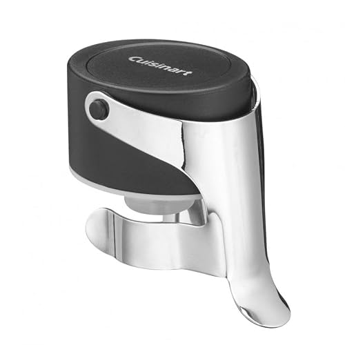 Stainless steel champagne stopper top view