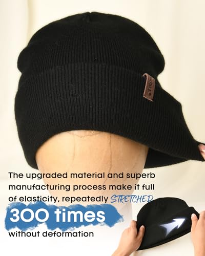 FURTALK beanie cuffed design detail