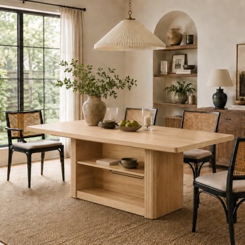 FUQARHY 63 inch dining table front view