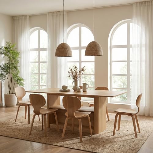Dining table set for a family meal