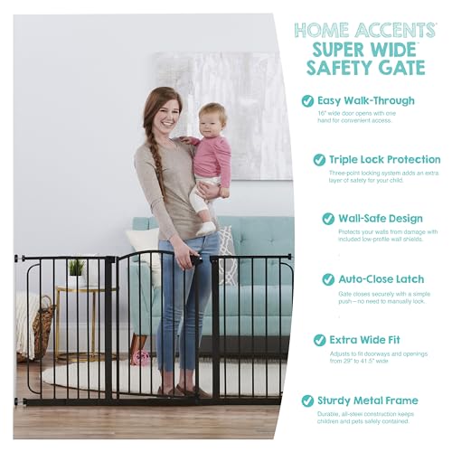 Regalo safety gate fully extended to 58 inches