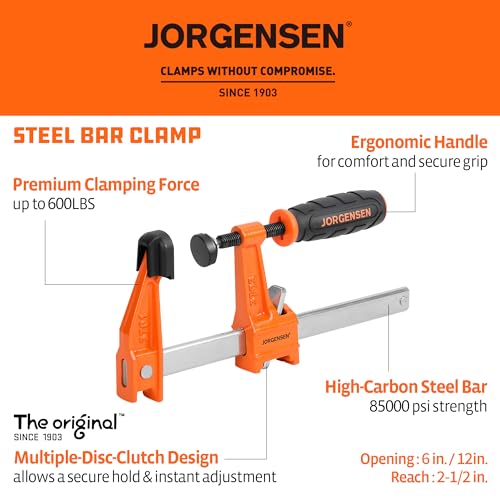 Close up of Jorgensen F-clamp sliding head mechanism