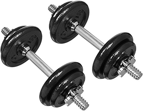 Basics 38-Pound Adjustable Dumbbell Set in black case