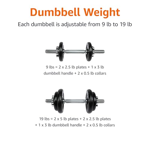 Two dumbbell handles with weight plates