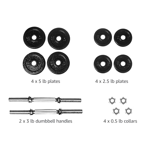 Close up of threaded collars and weight plates