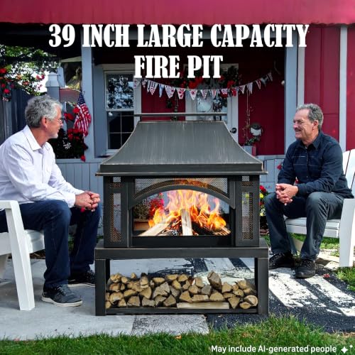 Lower wood storage compartment of Panovue fire pit