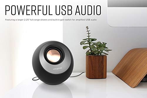 Creative Pebble V3 black speaker connectivity ports