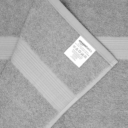 Two gray hand towels in 6-piece set