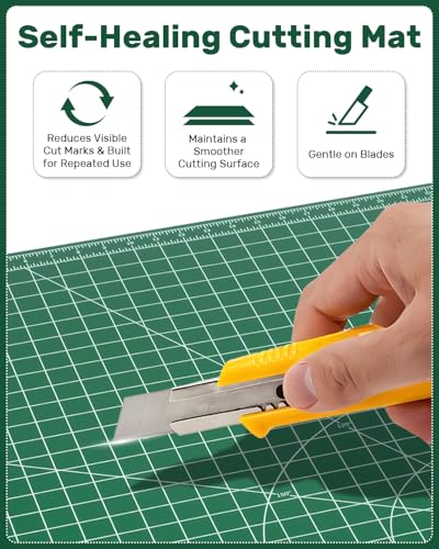 Tujurich green cutting mat on workspace