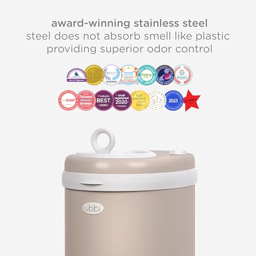 Ubbi diaper pail in a modern nursery setting