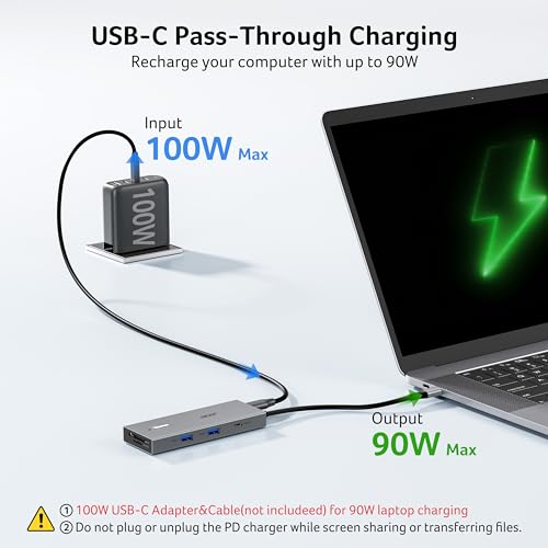 Acer 9-in-1 hub connected to a laptop