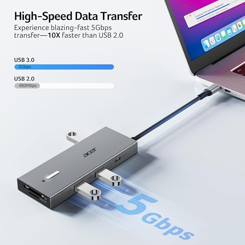 The 0.65FT integrated cable of the Acer dock