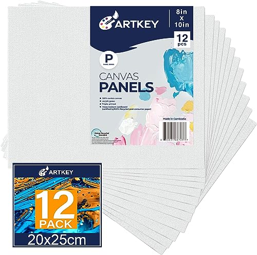 Artkey 8x10 canvas board stack
