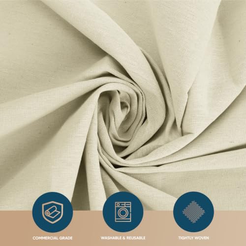 Folded canvas fabric on wooden surface