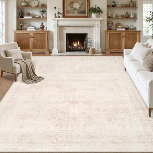 Luxturiy 8x10 beige vintage area rug