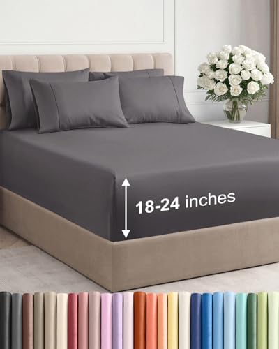 CGK Unlimited 6-piece sheet set in dark grey