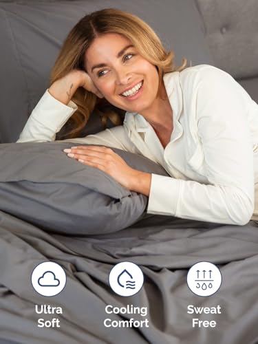 Bedding set displayed on an extra tall mattress
