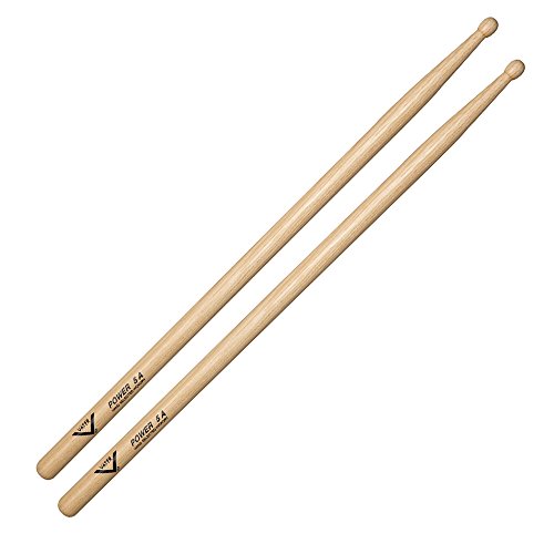 Vater Power 5A drumsticks side view showing wood tip