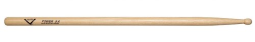 Close up of Vater Power 5A Hickory drumstick branding