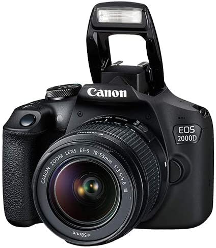 Canon EOS 2000D / Rebel T7 DSLR Camera 128GB memory card