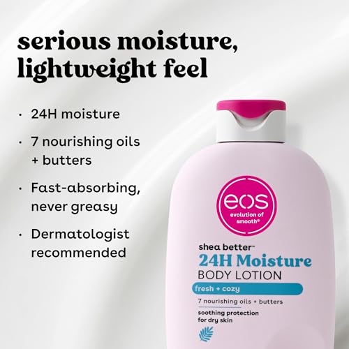 eos lotion with fresh & cozy scent