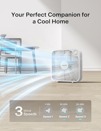 Side profile of PELONIS 20-inch cooling fan