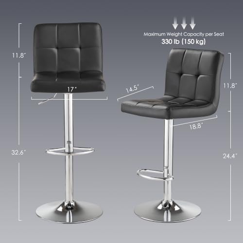 Adjustable height bar chair mechanism