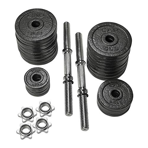 Threaded 17-inch steel dumbbell handle