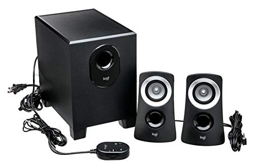 Logitech Z313 connected to computer setup