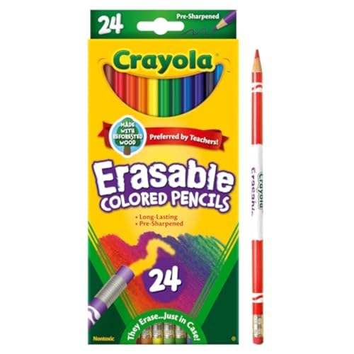 Assorted colors of Crayola erasable pencils